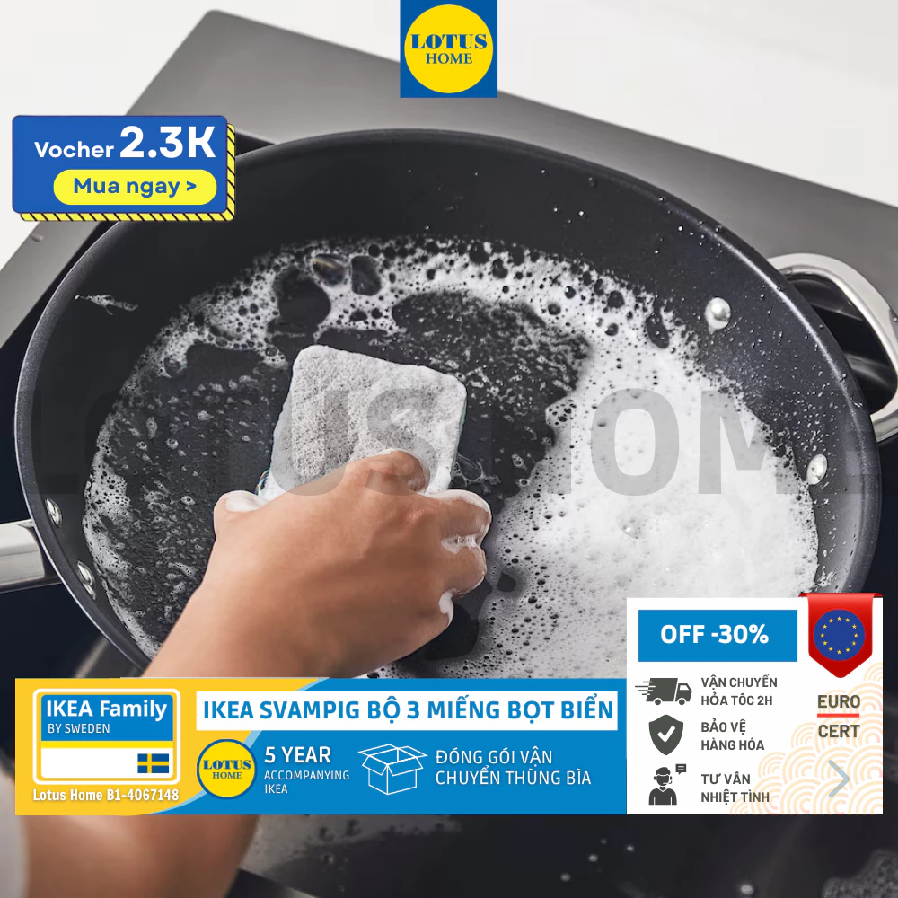 IKEA Bộ 3 miếng bọt biển cọ rửa bát chén đa năng IKEA Svampig 1 vn 11134207 7ra0g m828s4vqop6q44