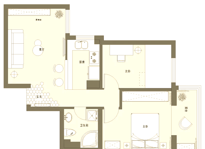 Căn hộ nhỏ 68m² phong cách IKEA, thiết kế tối giản vẫn ấm cúng và dễ sống. 61 Ban ve