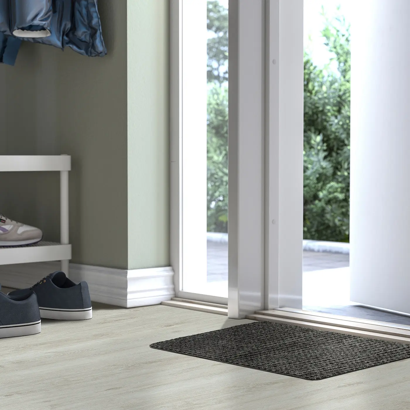 IKEA Thảm chùi chân thảm trải cửa nhà FRIKTION IKEA nhập khẩu từ Ai Cập 3 friktion fu li qia shi men dian hui se 1301894 pe937582 s5