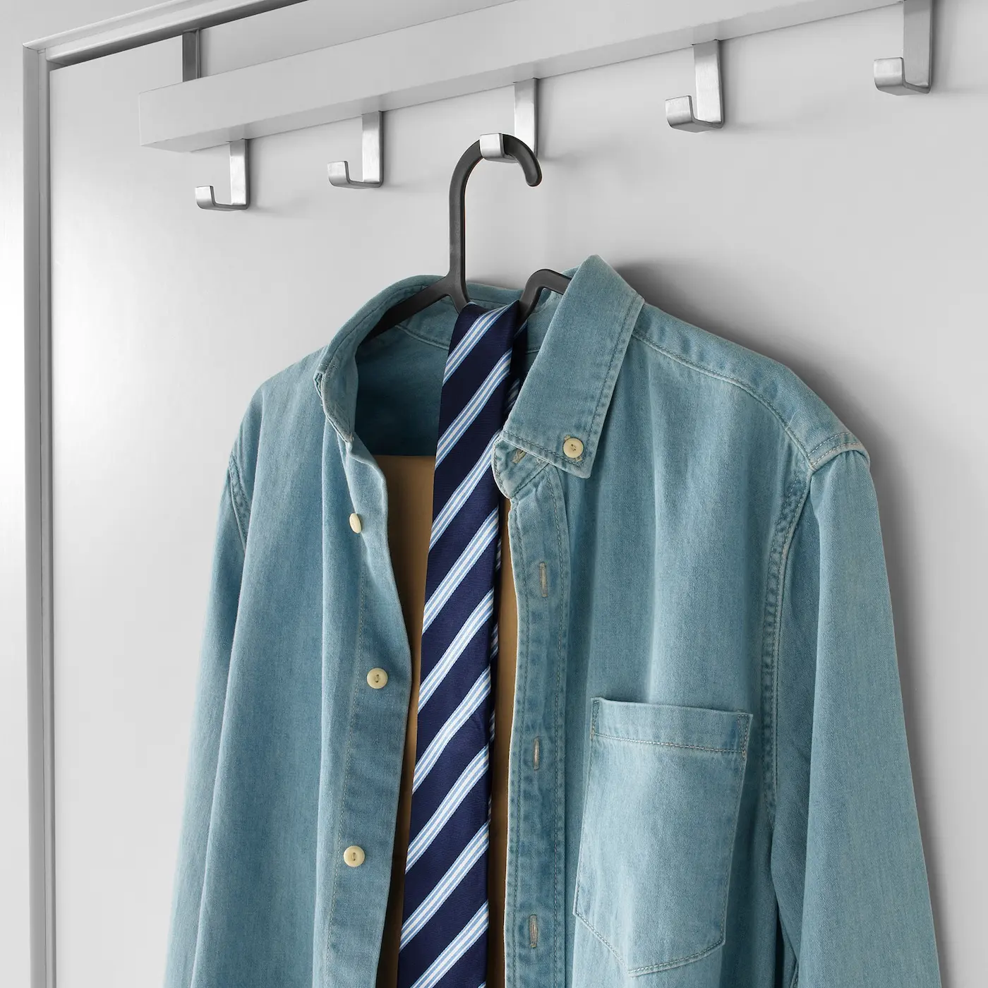 IKEA Bộ 10 móc quần áo màu đen SPRUTTIG IKEA 3 spruttig ai si ting yi jia hei se 0910792 pe644148 s5