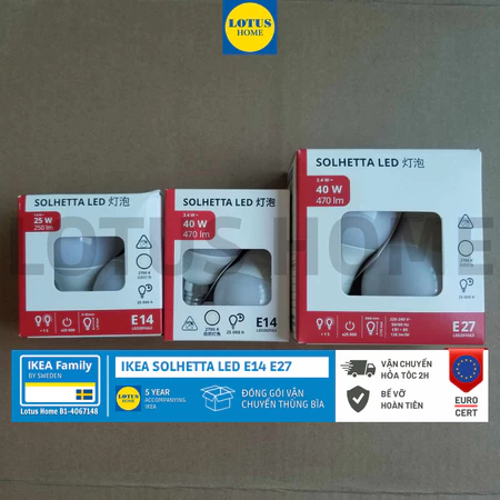 IKEA Bóng đèn LED E14, E27 SOLHETTA IKEA 5 vn 11134207 7r98o
