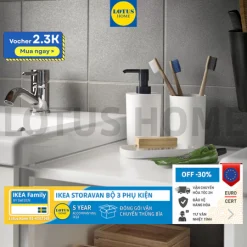 IKEA Bộ 3 phụ kiện nhà tắm Storavan IKEA