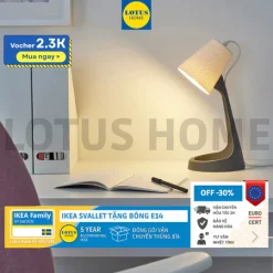 IKEA Đèn bàn led làm việc Svallet IKEA TẶNG kèm 1 bóng đèn E14
