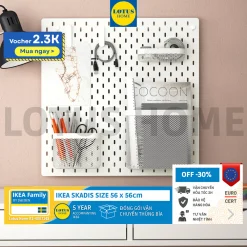 IKEA Bảng cài treo tường IKEA SKADIS Tối ưu không gian treo đồ của bạn kích thước 56x56cm