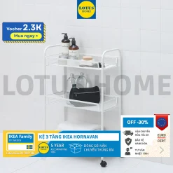 IKEA kệ đẩy 3 tầng kệ di động có bánh xe IKEA HORNAVAN