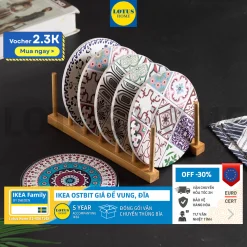 IKEA giá để vung đĩa bằng tre IKEA OSTBIT