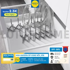 IKEA giá inox úp gác vung nồi Variera IKEA