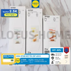 IKEA Hộp túi zip lock IKEA ISTAD 50 (2,5L + 1,2L), 30 (6L + 4,5L) mẫu mới 2023