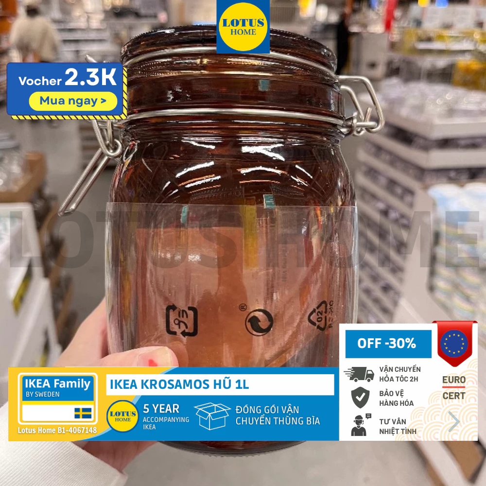 IKEA Lọ hũ thủy tinh 1L KORKEN KROSAMOS IKEA 1 vn 11134207 7ra0g m82d6cpvh8w4d2