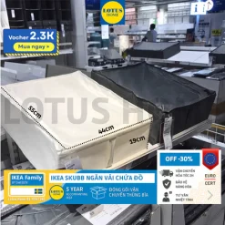 IKEA Ngăn vải chứa đồ có khóa chống bụi thông minh SKUBB IKEA - Trắng