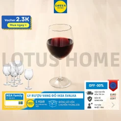 IKEA bộ 6 ly rượu vang chuyên uống vang đỏ IKEA SVALKA
