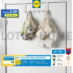 IKEA Bộ 2 túi lưới đựng thực phẩm đồ dùng cá nhân IKEA KUNGSFORS
