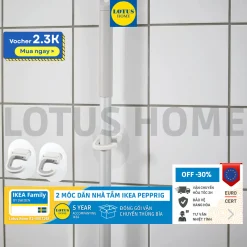 IKEA bộ 2 móc treo dán tường nhà tắm IKEA PEPPRIG