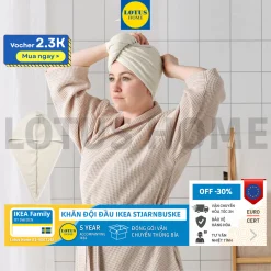 IKEA khăn khô tóc, ủ tóc, khăn quấn tóc làm khô tóc IKEA STJARNBUSKE