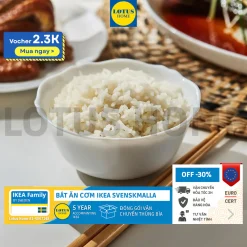 IKEA bát ăn cơm làm bằng kính cường lực cao cấp mẫu mới phong cách tối giản IKEA SVENSKMALLA