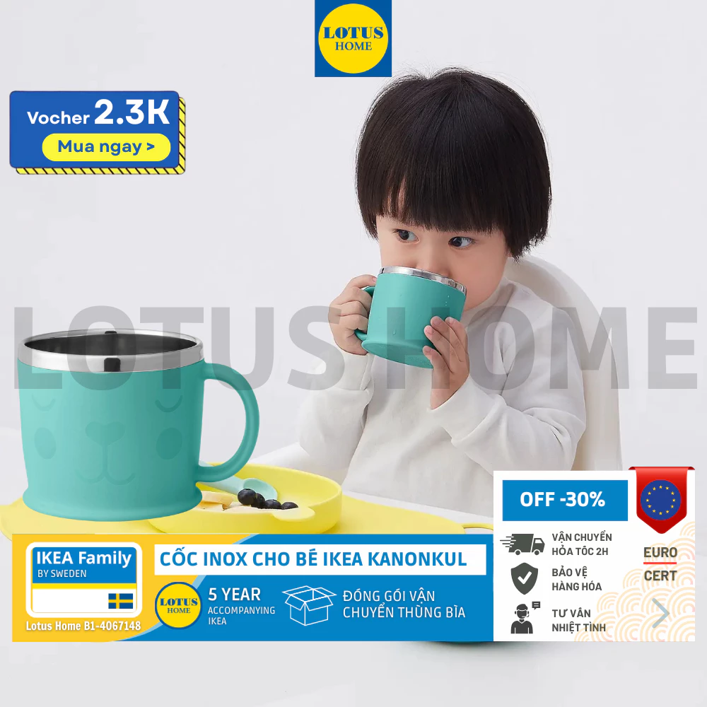 IKEA cốc inox cho bé uống nước dụng cụ hỗ trợ ăn dặm IKEA KANONKUL 1 vn 11134207 820l4