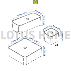 IKEA bộ 5 hộp đựng mỹ phẩm cao cấp phong cách bắc âu IKEA VISSLAAN 11 IKEA bộ 5 hộp đựng mỹ phẩm cao cấp phong cách bắc âu IKEA VISSLAAN