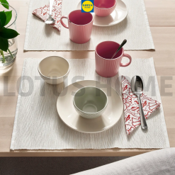 IKEA bộ 3 bát ăn cơm men sứ đá cao cấp IKEA KEJSERLIG