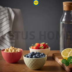 IKEA bộ 3 bát ăn cơm men sứ đá cao cấp IKEA KEJSERLIG