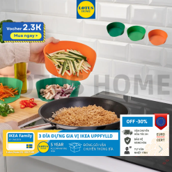 IKEA bộ 3 bát đựng nguyên liệu nấu ăn, đựng gia vị hỗ trợ nấu nướng IKEA UPPFYLLD