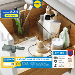 IKEA bộ 3 hộp đựng mỹ phẩm cao cấp phong cách bắc âu IKEA VISSLAAN