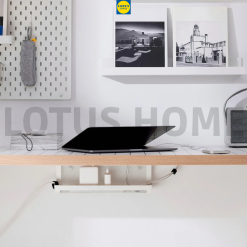 IKEA giá để đồ kẹp bàn, giá đỡ ổ cắm phong cách tối giản IKEA FORSASONG