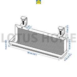 IKEA giá để đồ kẹp bàn, giá đỡ ổ cắm phong cách tối giản IKEA FORSASONG