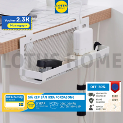 IKEA giá để đồ kẹp bàn, giá đỡ ổ cắm phong cách tối giản IKEA FORSASONG