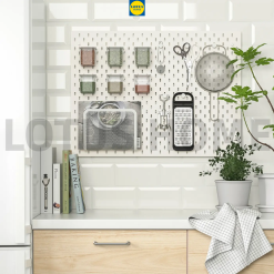 IKEA phụ kiện bảng cài SKADIS bộ 3 hộp nhựa đựng đồ có nắp IKEA SKADIS